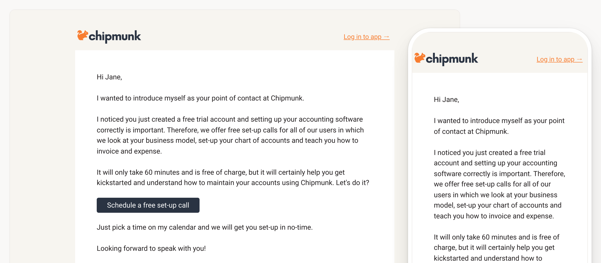 Onboarding call request