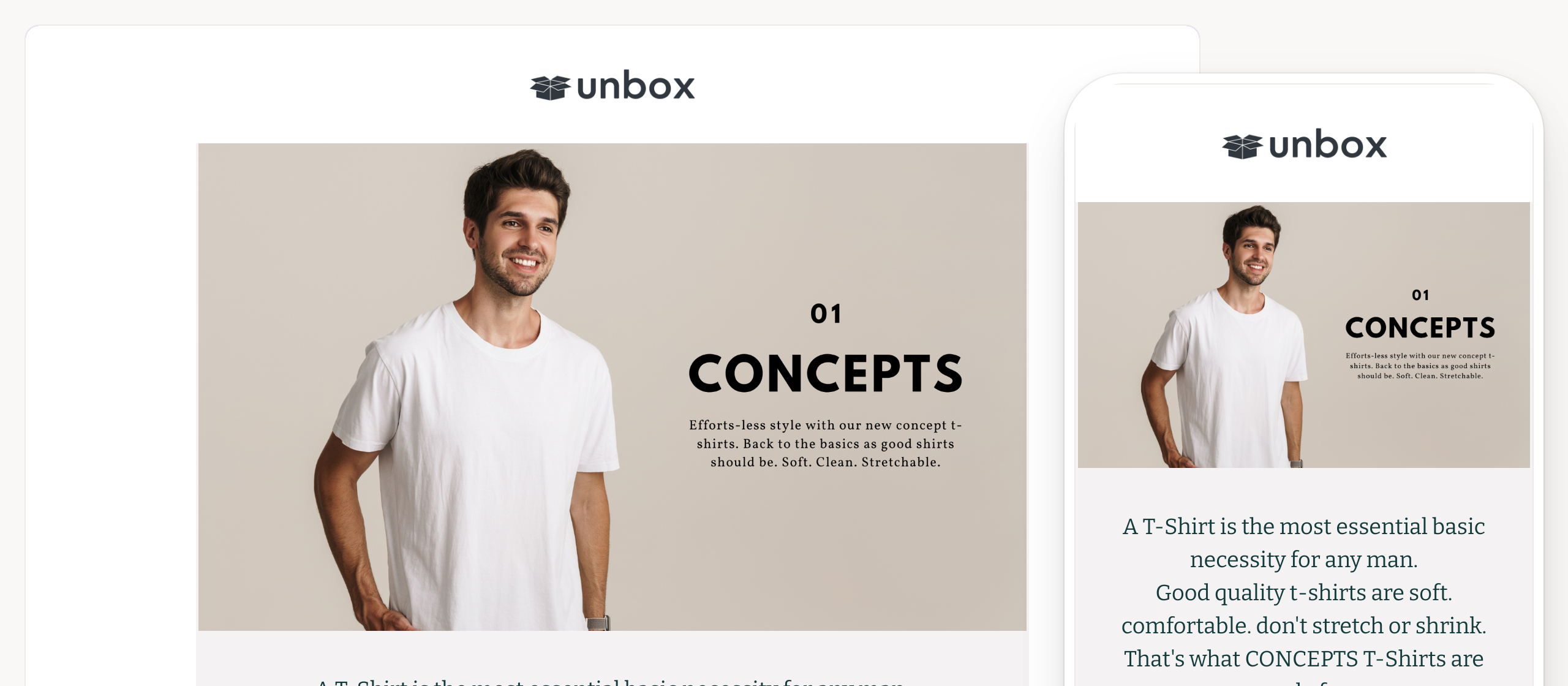 Clean ecommerce featured products