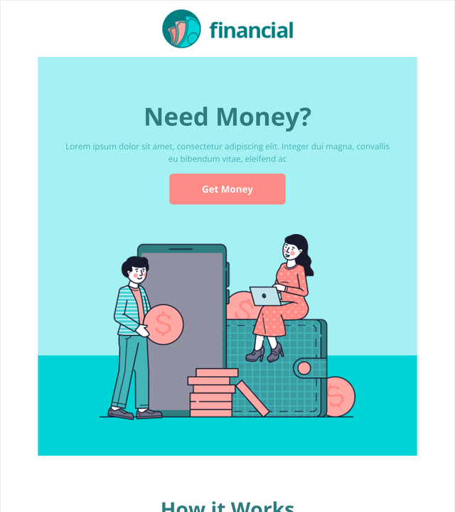 Screenshot of Financial loan offer template