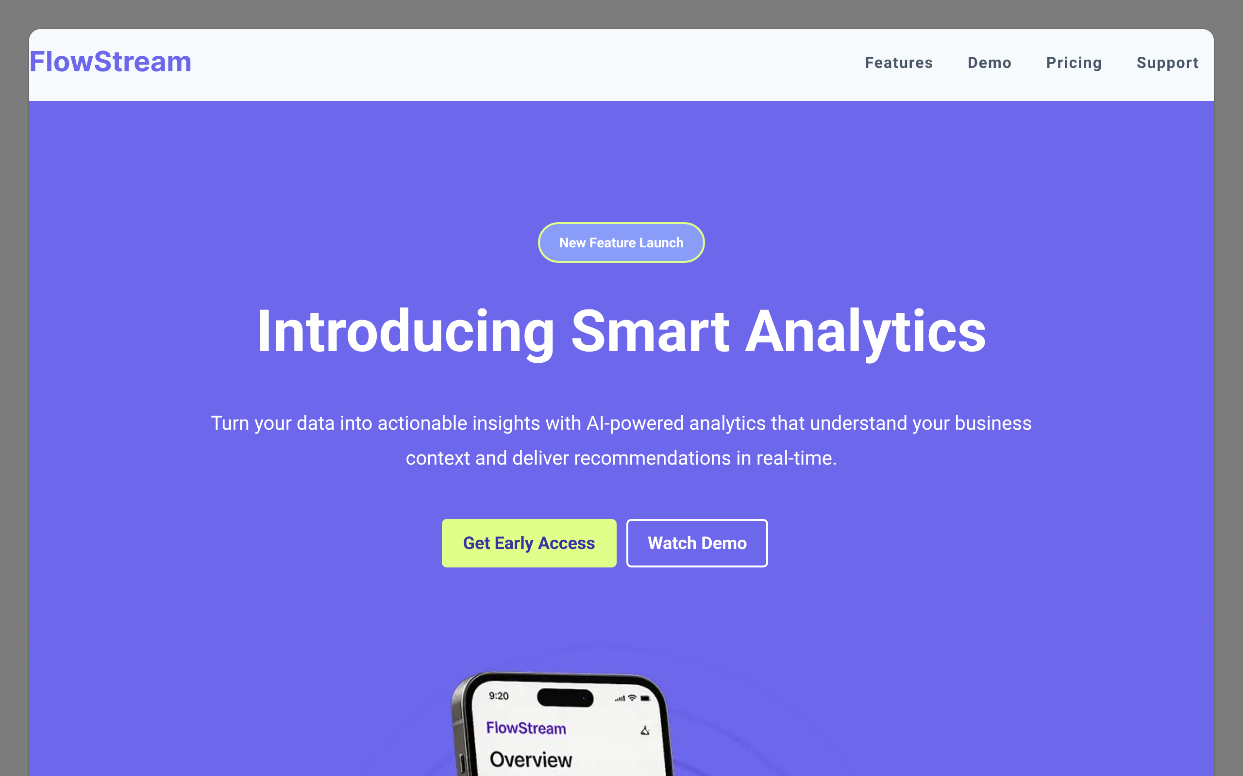 Feature Launch Page