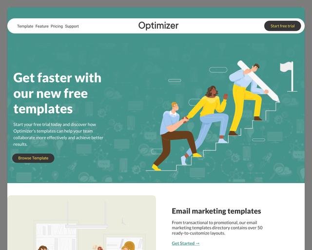 Screenshot of Free Trial or Feemium Signup template
