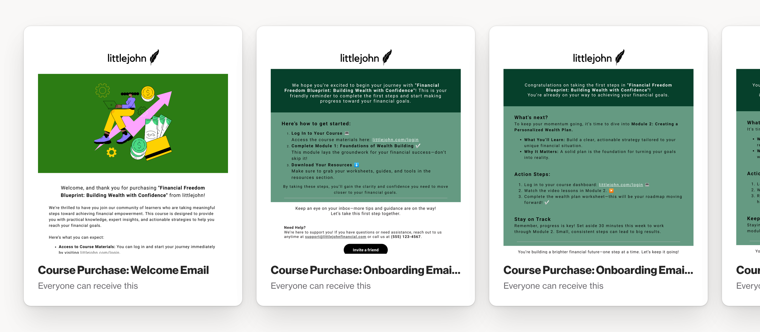 Course Purchased and Course Onboarding Playbook