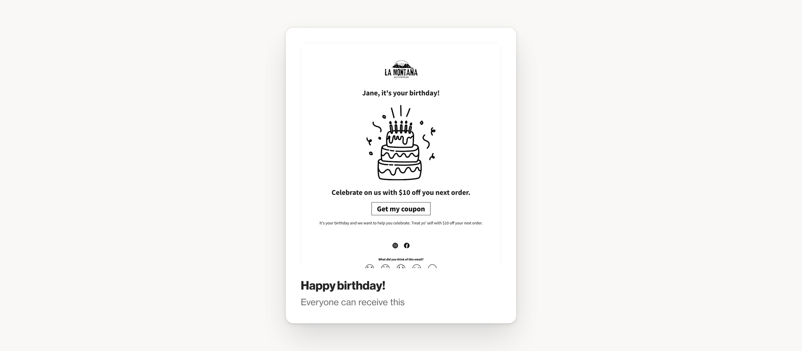 Shopify happy birthday promotion